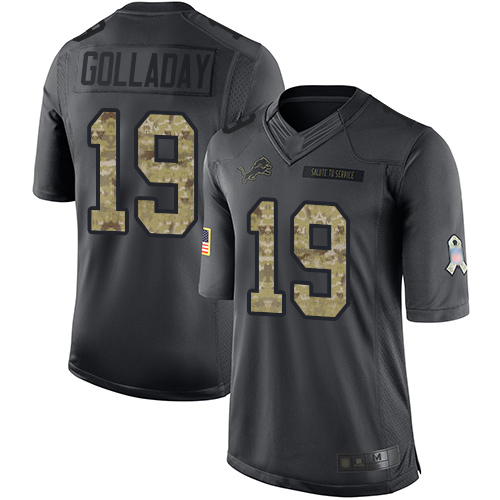 Detroit Lions #19 Kenny Golladay Black Youth Stitched Limited 2016 Salute to Service Jersey Youth cheap jerseys for sale - CheapJerseys.Shop