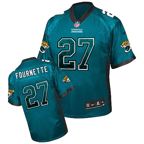 Jaguars #27 Leonard Fournette Teal Green Alternate Men's Stitched Elite Drift Fashion Jersey cheap jerseys for sale - CheapJerseys.Shop