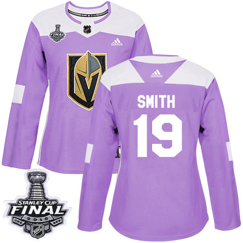 Golden Vegas Golden Knights #19 Reilly Smith Purple Authentic Fights Cancer 2018 Stanley Cup Final Women's Stitched Jersey Womens cheap jerseys for sale - CheapJerseys.Shop