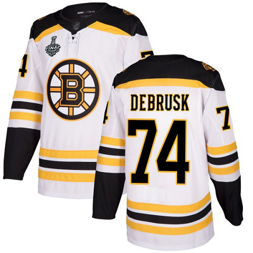 Boston Bruins #74 Jake DeBrusk White Road Authentic Stanley Cup Final Bound Stitched Jersey Men's cheap jerseys for sale - CheapJerseys.Shop