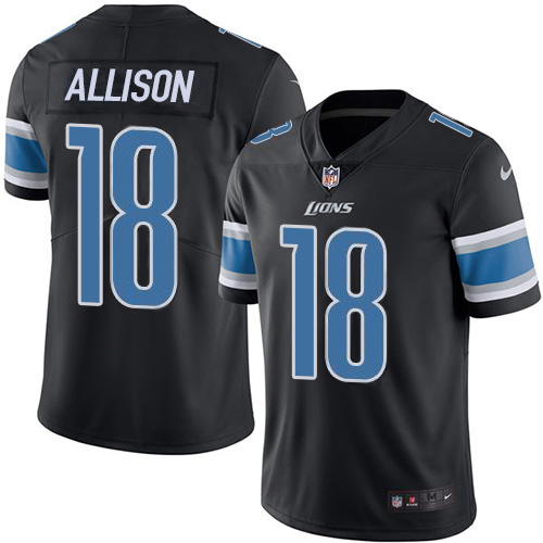 Detroit Lions #18 Geronimo Allison Black Youth Stitched Limited Rush Jersey Youth cheap jerseys for sale - CheapJerseys.Shop