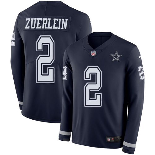 Dallas Cowboys #2 Greg Zuerlein Navy Blue Team Color Youth Stitched Limited Therma Long Sleeve Jersey Youth cheap jerseys for sale - CheapJerseys.Shop