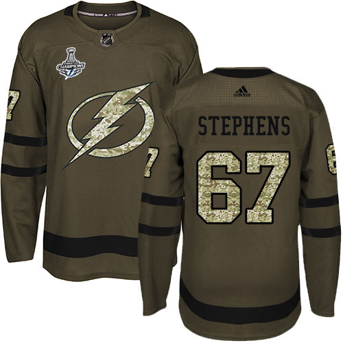 Tampa Bay Lightning #67 Mitchell Stephens Green Salute to Service 2020 Stanley Cup Champions Stitched Jersey Men's cheap jerseys for sale - CheapJerseys.Shop