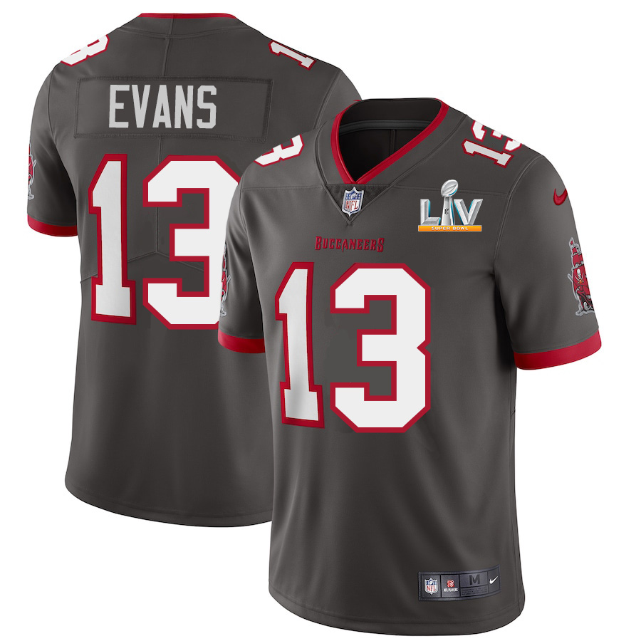 Tampa Bay Buccaneers #13 Mike Evans Youth Super Bowl LV Bound Pewter Alternate Vapor Limited Jersey cheap jerseys for sale - CheapJerseys.Shop