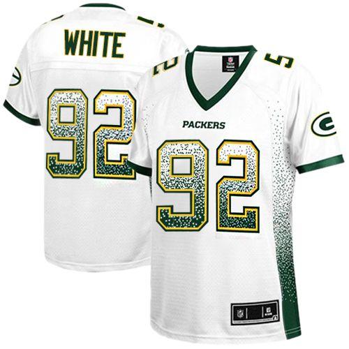 Packers #92 Reggie White White Women's Stitched Elite Drift Fashion Jersey cheap jerseys for sale - CheapJerseys.Shop