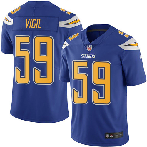 Los Angeles Chargers #59 Nick Vigil Electric Blue Men's Stitched Limited Rush Jersey Men's cheap jerseys for sale - CheapJerseys.Shop