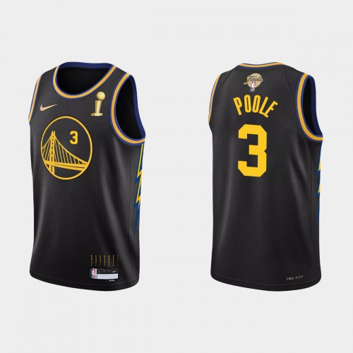 Golden State Golden State Warriors #3 ordan Poole Mens Black 2021-22 Finals Champions Swingman Jersey Mens cheap jerseys for sale - CheapJerseys.Shop