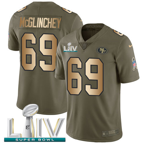 San Francisco 49ers #69 Mike McGlinchey Olive/Gold Super Bowl LIV 2020 Youth Stitched Limited 2017 Salute To Service Jersey Youth cheap jerseys for sale - CheapJerseys.Shop