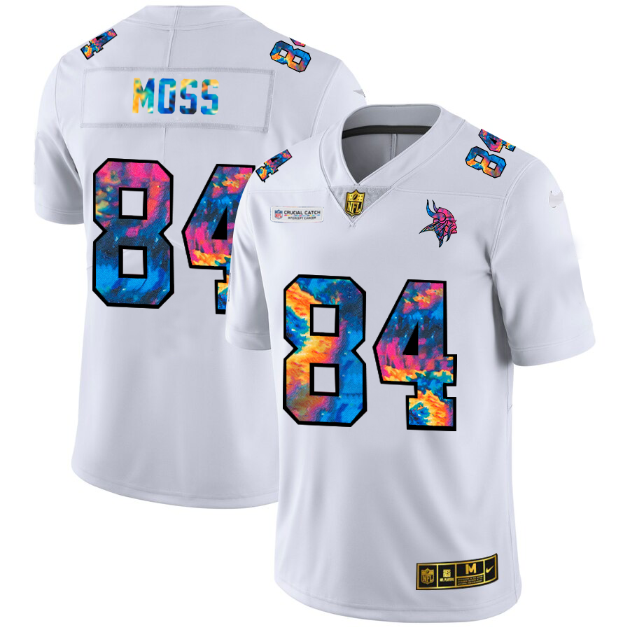 Minnesota Vikings #84 Randy Moss Men's White Multi-Color 2020 Crucial Catch Limited Jersey cheap jerseys for sale - CheapJerseys.Shop