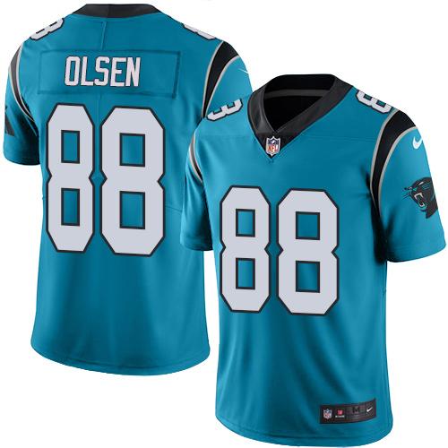 Carolina Panthers #88 Greg Olsen Blue Alternate Men's Stitched Vapor Untouchable Limited Jersey Men's cheap jerseys for sale - CheapJerseys.Shop