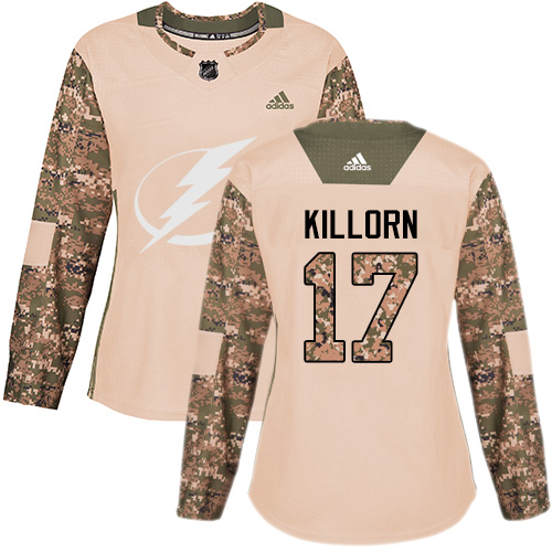 Tampa Bay Lightning #17 Alex Killorn Camo Authentic 2017 Veterans Day Women's Stitched Jersey Womens cheap jerseys for sale - CheapJerseys.Shop