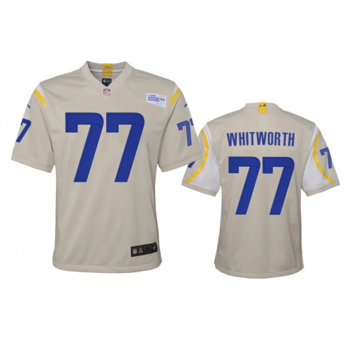 Los Angeles Los Angeles Rams #77 Andrew Whitworth Youth Game Jersey - Bone Youth cheap jerseys for sale - CheapJerseys.Shop