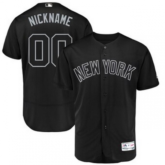 Men New York Yankees Majestic 2019 Players Weekend Flex Base Authentic Roster Custom Black cheap jerseys for sale - CheapJerseys.Shop