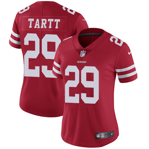 San Francisco 49ers #29 Jaquiski Tartt Red Team Color Women's Stitched Vapor Untouchable Limited Jersey Womens cheap jerseys for sale - CheapJerseys.Shop