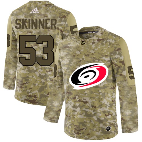 Carolina Hurricanes #53 Jeff Skinner Camo Authentic Stitched Jersey Men's cheap jerseys for sale - CheapJerseys.Shop