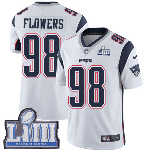 New England Patriots #98 Trey Flowers White Super Bowl LIII Bound Youth Stitched Vapor Untouchable Limited Jersey Youth cheap jerseys for sale - CheapJerseys.Shop