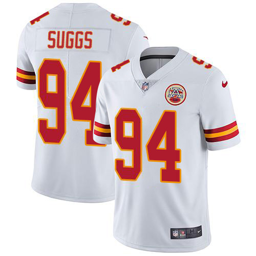 Kansas City Chiefs #94 Terrell Suggs White Men's Stitched Vapor Untouchable Limited Jersey Men's cheap jerseys for sale - CheapJerseys.Shop