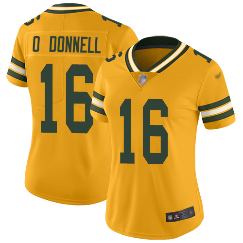 Packers #16 Pat O'Donnell Gold Women's Stitched Limited Inverted Legend Jersey cheap jerseys for sale - CheapJerseys.Shop