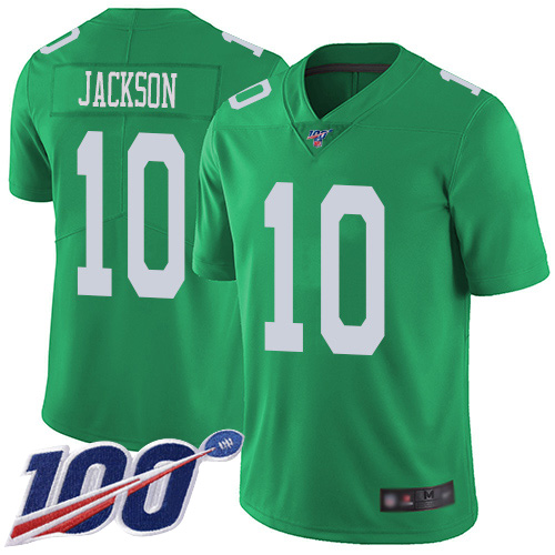 Philadelphia Eagles #10 DeSean Jackson Green Men's Stitched Limited Rush 100th Season Jersey Men's cheap jerseys for sale - CheapJerseys.Shop