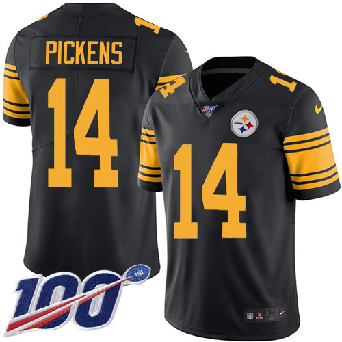 Steelers #14 George Pickens Black Youth Stitched Limited Rush 100th Season Jersey cheap jerseys for sale - CheapJerseys.Shop