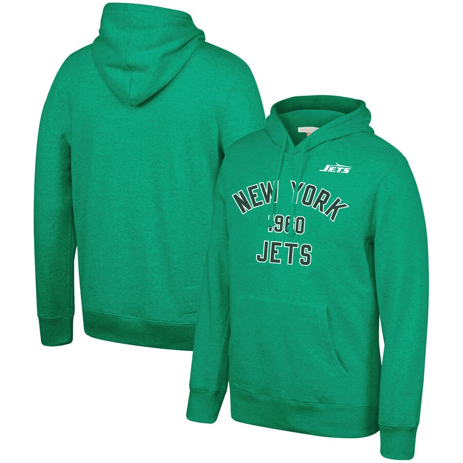 New York Jets Mitchell & Ness Team History Pullover Hoodie Green cheap jerseys for sale - CheapJerseys.Shop