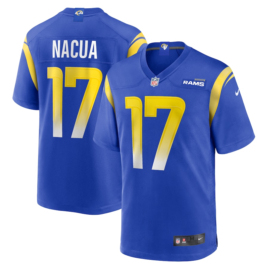 Los Angeles Rams #17 Puka Nacua Men's Game Jersey - Royal cheap jerseys for sale - CheapJerseys.Shop