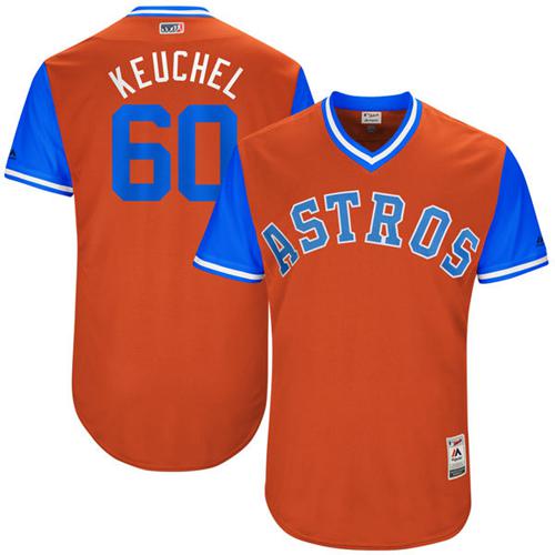 Houston Astros #60 Dallas Keuchel Orange