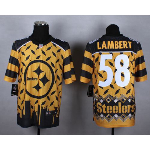 Pittsburgh Steelers #58 Jack Lambert Gold Men's Stitched Elite Noble Fashion Jersey Men's cheap jerseys for sale - CheapJerseys.Shop