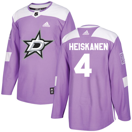 Dallas Stars #4 Miro Heiskanen Purple Authentic Fights Cancer Youth Stitched Jersey Youth cheap jerseys for sale - CheapJerseys.Shop
