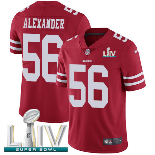 San Francisco 49ers #56 Kwon Alexander Red Super Bowl LIV 2020 Team Color Men's Stitched Vapor Untouchable Limited Jersey Men's cheap jerseys for sale - CheapJerseys.Shop
