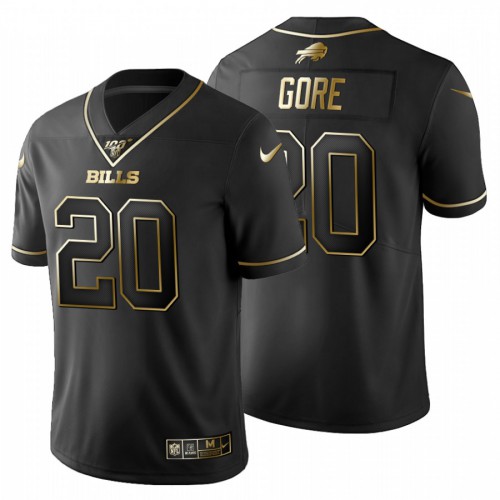 Buffalo Buffalo Bills #20 Frank Gore Men's Black Golden Limited 100 Jersey Men's cheap jerseys for sale - CheapJerseys.Shop