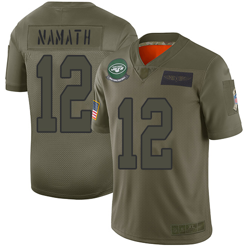 Jets #12 Joe Namath Camo Men's Stitched Limited 2019 Salute To Service Jersey cheap jerseys for sale - CheapJerseys.Shop