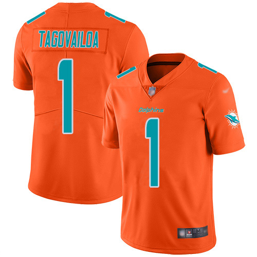 Dolphins #1 Tua Tagovailoa Orange Youth Stitched Limited Inverted Legend Jersey cheap jerseys for sale - CheapJerseys.Shop