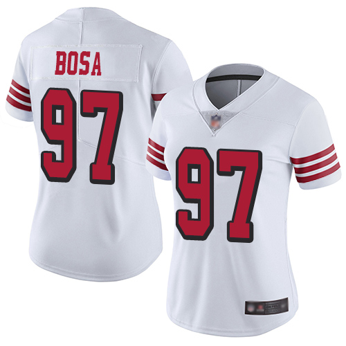 49ers #97 Nick Bosa White Rush Women's Stitched Vapor Untouchable Limited Jersey cheap jerseys for sale - CheapJerseys.Shop