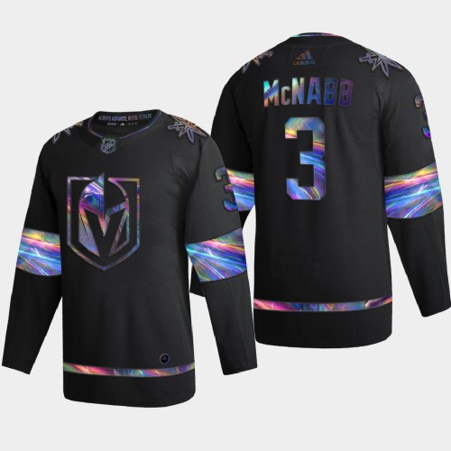 Vegas Golden Vegas Golden Knights #3 Brayden McNabb Men's Iridescent Holographic Collection Jersey - Black Men's cheap jerseys for sale - CheapJerseys.Shop
