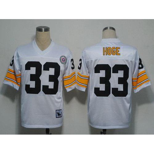 Mitchell and Ness Pittsburgh Steelers #33 Merril Hoge White Stitched Jersey Men's cheap jerseys for sale - CheapJerseys.Shop