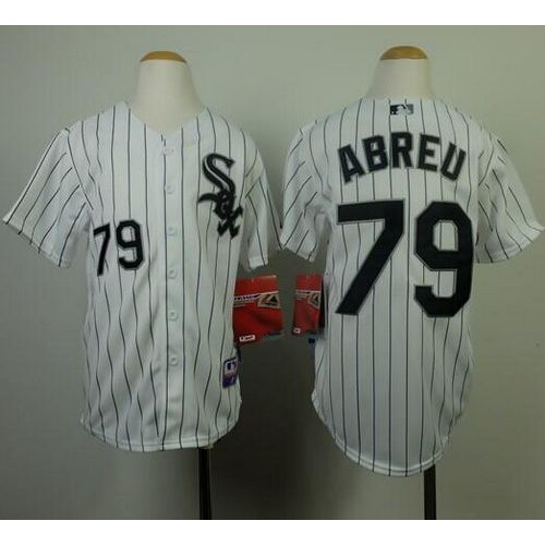 Chicago White Sox #79 Jose Abreu White(Black Strip) Cool Base Stitched Youth Jersey Youth cheap jerseys for sale - CheapJerseys.Shop
