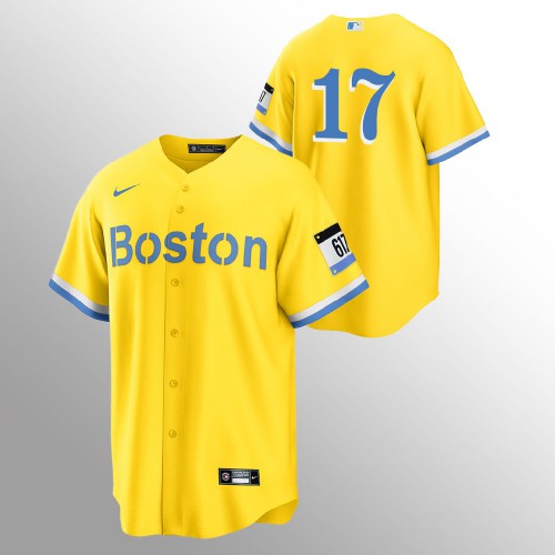 Boston Boston Red Sox #17 Nathan Eovaldi Men's 2021 City Connect Gold Fans Version Jersey - No Name Men's cheap jerseys for sale - CheapJerseys.Shop