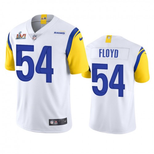 Los Angeles Los Angeles Rams #54 Leonard Floyd Men's Super Bowl LVI Patch Alternate Vapor Limited Jersey - White Men's cheap jerseys for sale - CheapJerseys.Shop