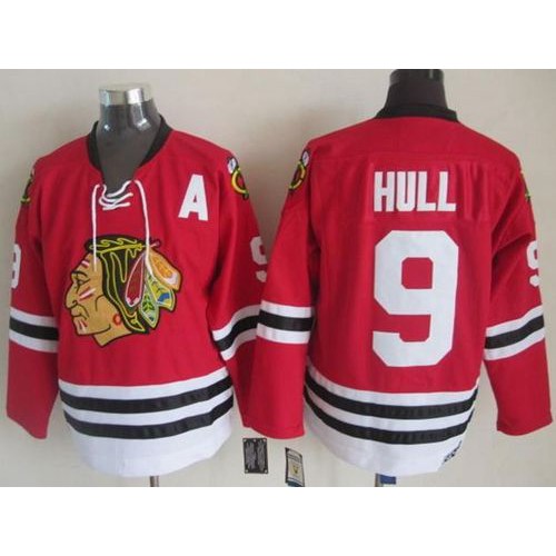 Chicago Blackhawks #9 Bobby Hull Red CCM Throwback Stitched Jersey Men's cheap jerseys for sale - CheapJerseys.Shop