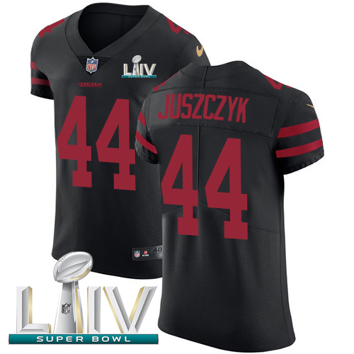 49ers #44 Kyle Juszczyk Black Super Bowl LIV 2020 Alternate Men's Stitched Vapor Untouchable Elite Jersey cheap jerseys for sale - CheapJerseys.Shop