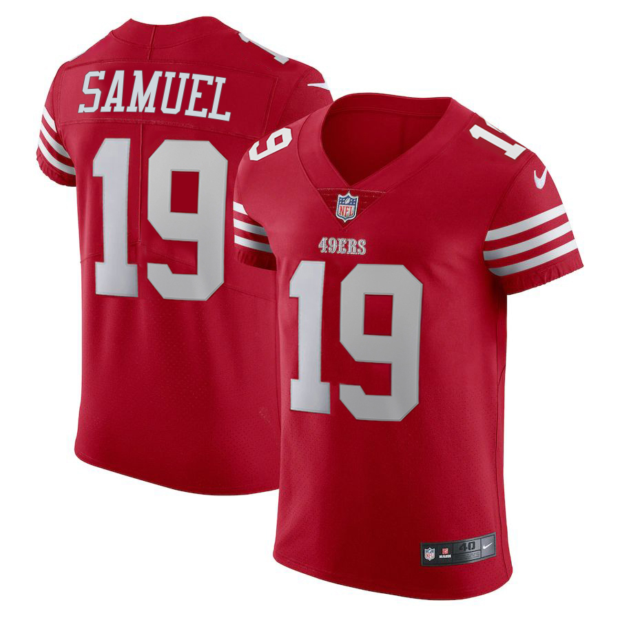 San Francisco 49ers #19 Deebo Samuel Scarlet Men's 2022-23 Authentic Stitched Vapor Untouchable Elite Jersey cheap jerseys for sale - CheapJerseys.Shop