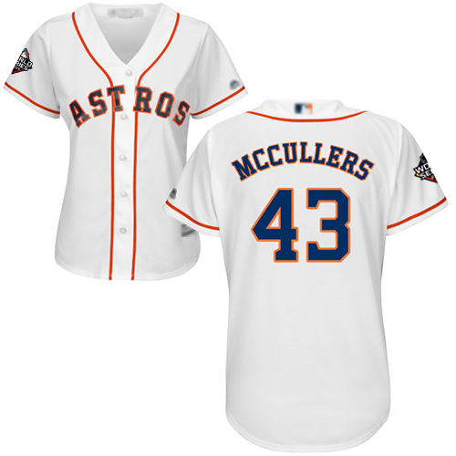 Houston Astros #43 Lance McCullers White Home 2019 World Series Bound Women's Stitched Jersey Womens cheap jerseys for sale - CheapJerseys.Shop