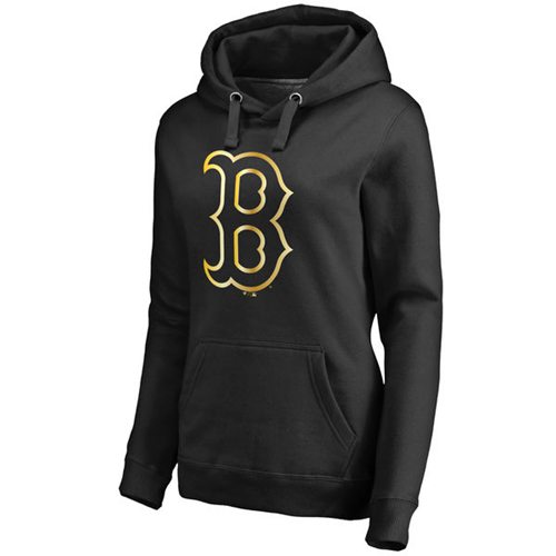 Women's Boston Red Sox Gold Collection Pullover Hoodie Black cheap jerseys for sale - CheapJerseys.Shop