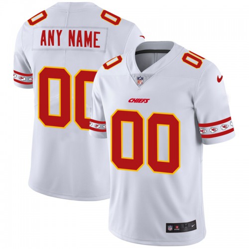 Kansas City Chiefs Custom White Team Logo Vapor Limited Jersey cheap jerseys for sale - CheapJerseys.Shop