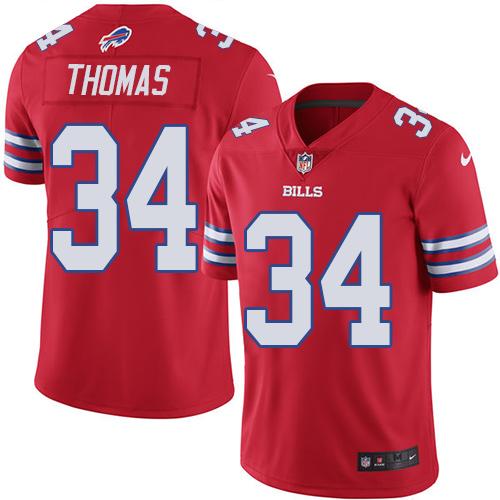 Buffalo Bills #34 Thurman Thomas Red Youth Stitched Limited Rush Jersey Youth cheap jerseys for sale - CheapJerseys.Shop