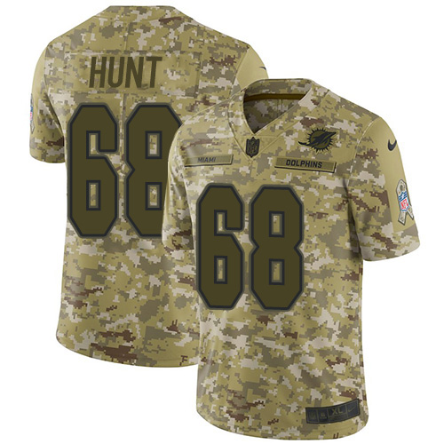 Miami Dolphins #68 Robert Hunt Camo Men's Stitched Limited 2018 Salute To Service Jersey Men's cheap jerseys for sale - CheapJerseys.Shop