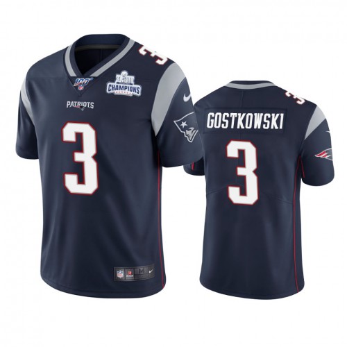 New England New England Patriots #3 Stephen Gostkowski Navy Super Bowl LIII Champions Vapor Limited Jersey Men's cheap jerseys for sale - CheapJerseys.Shop