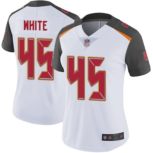 Buccaneers #45 Devin White White Women's Stitched Vapor Untouchable Limited Jersey cheap jerseys for sale - CheapJerseys.Shop