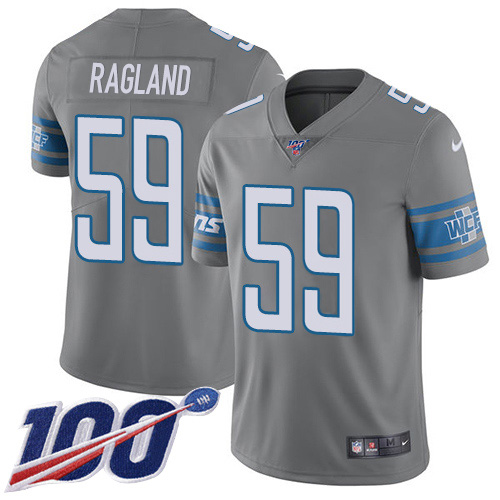 Detroit Lions #59 Reggie Ragland Gray Men's Stitched Limited Rush 100th Season Jersey Men's cheap jerseys for sale - CheapJerseys.Shop